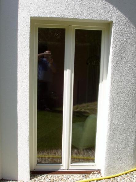 Balkontüre mit Stulp und Schlagleiste