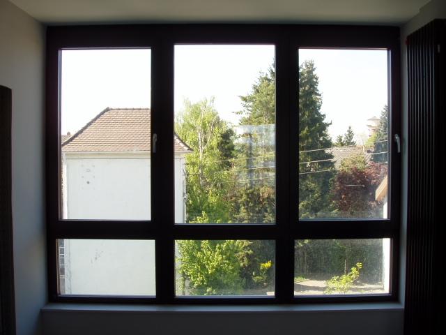 Holz-Alufenster mit Unterlicht